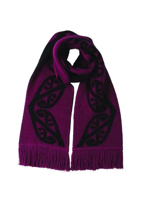 Possum Merino Koru Fringed Scarf