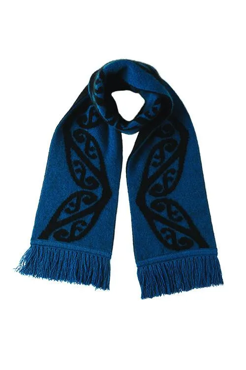 Possum Merino Koru Fringed Scarf
