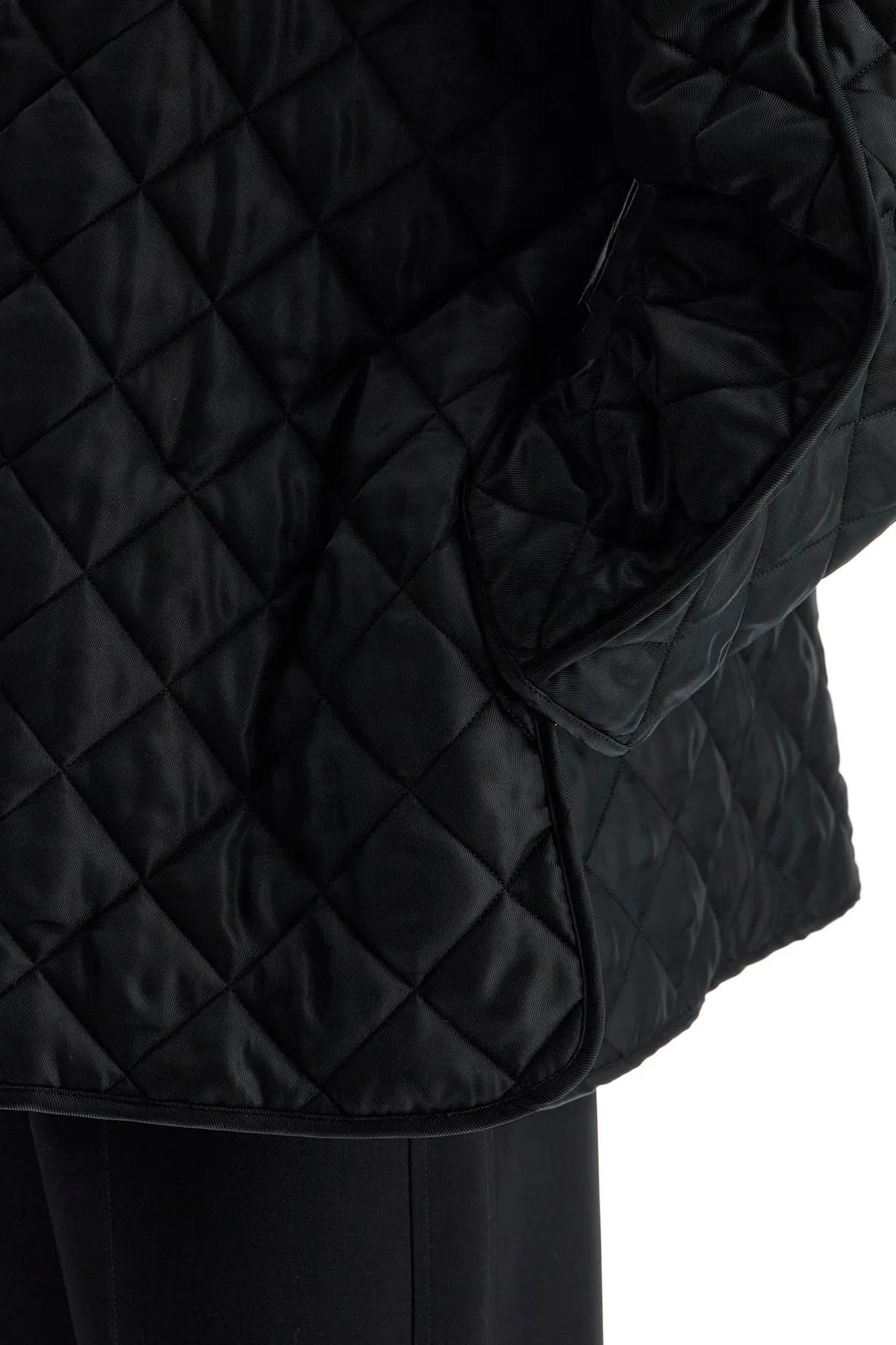 QUILTED MAXI JACKET WITH DETACHABLE