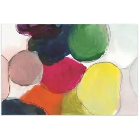 "The Party Abstract" Frameless Free Floating Tempered Glass Panel Graphic Wall Art