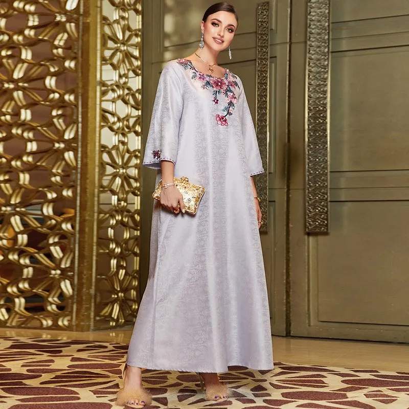 Robe Muslim Dress Islamic Clothing National Dubai Abaya Kaftan