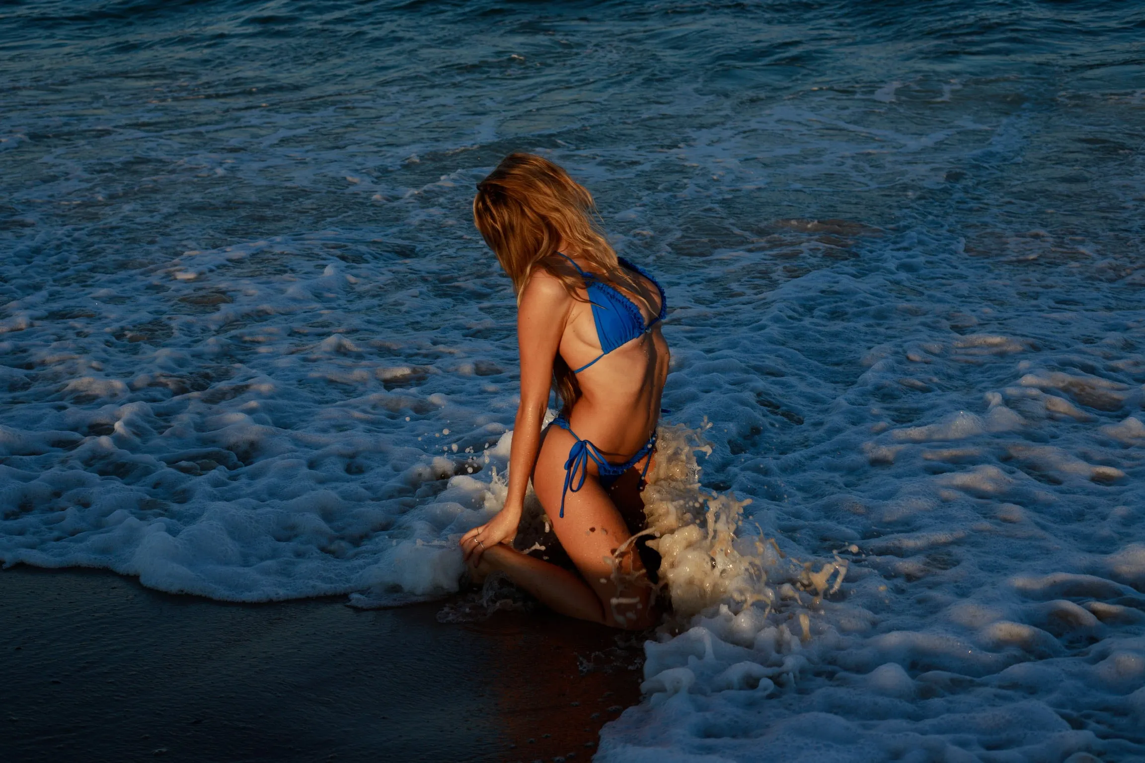 Ruffle Charm Bikini Top in Ultramarine
