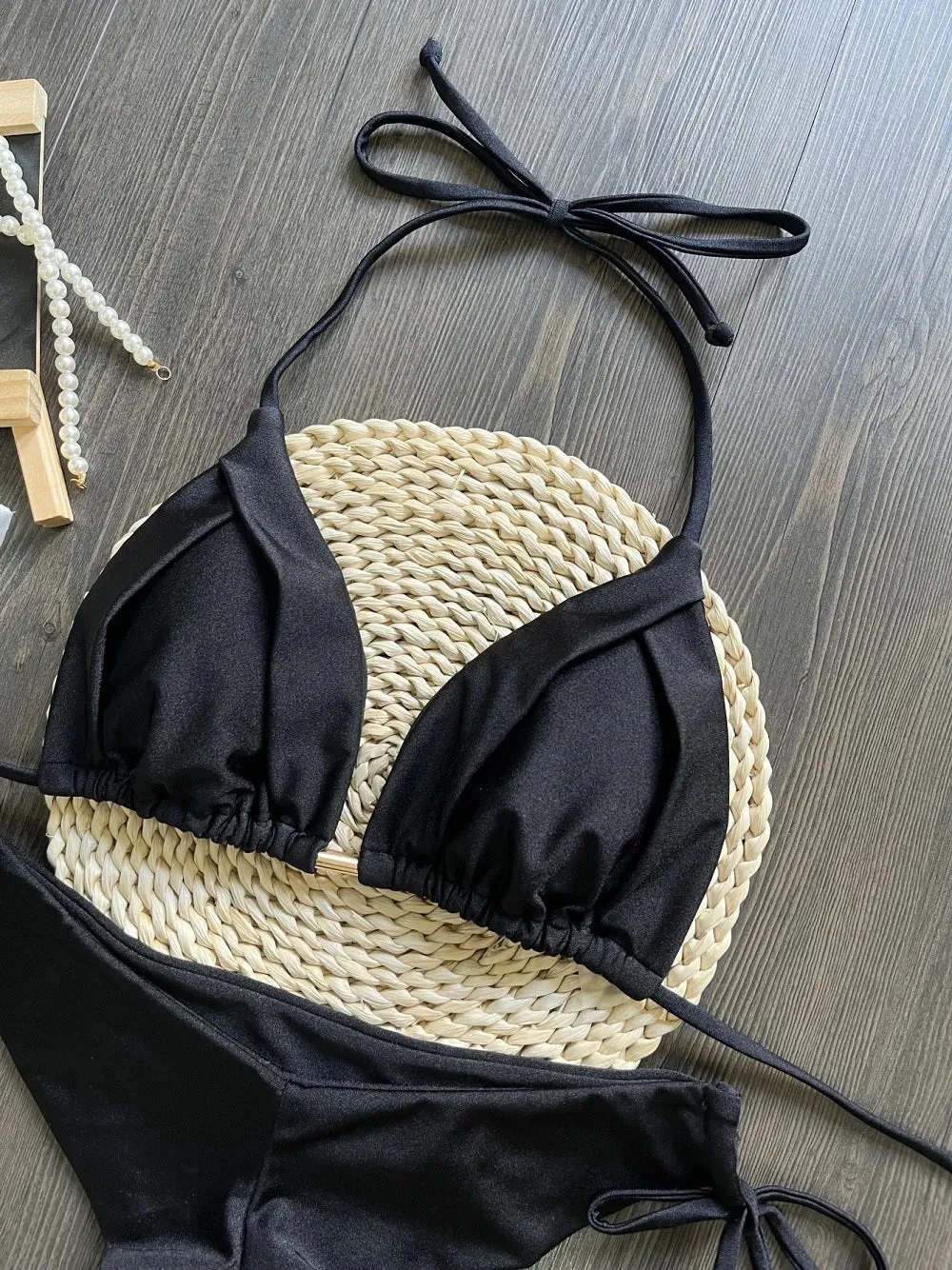 RUOTONSEPT Sexy Braiding rope Bandage Bikini Set Women's Swimsuit Two-piece Triangle Swimwear Bathing Suit Brazilian Biquinis
