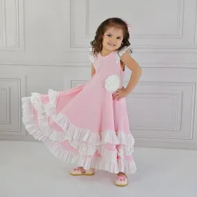 Serendipity Clothing Co. Pink Flutter Maxi Dress
