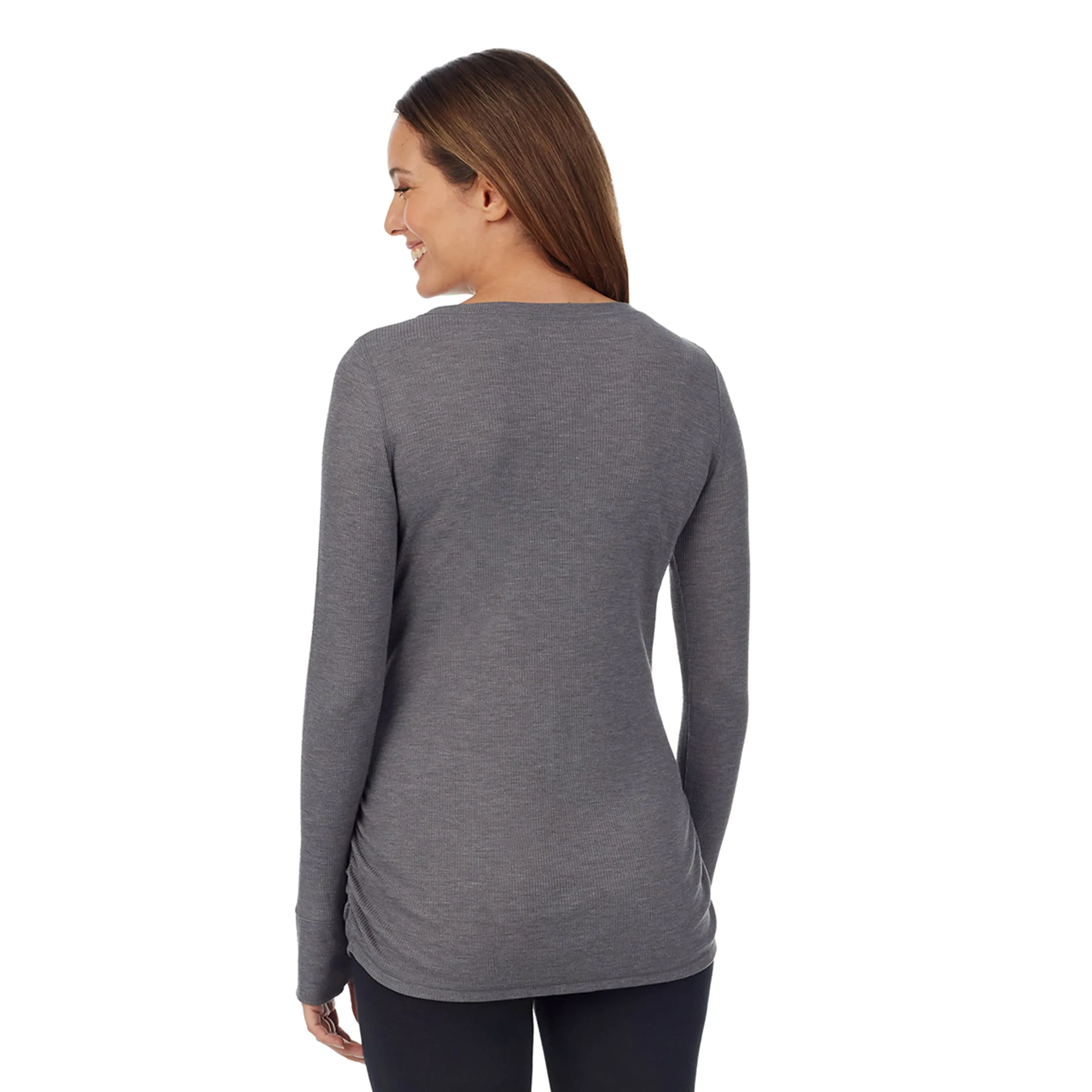 Stretch Thermal Maternity Long Sleeve Ballet Neck Top